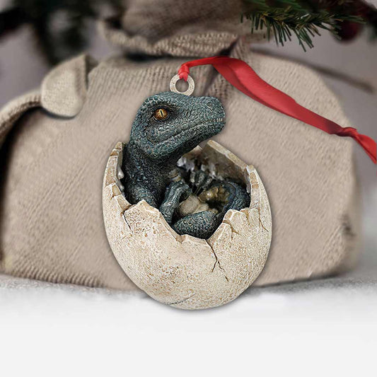 Dinosaur Egg - Dinosaur Ornament (Printed On Both Sides)