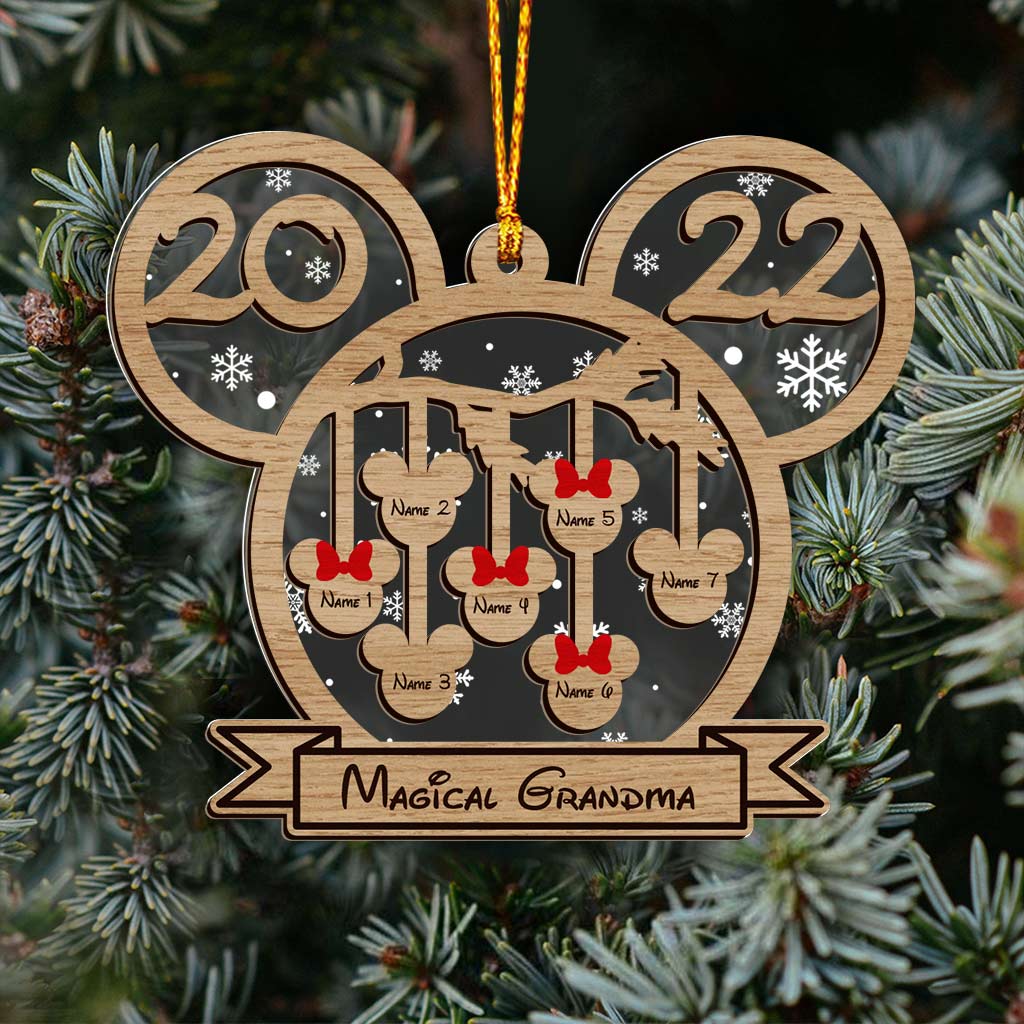 Magical Grandma - Personalized Christmas Layers Mix Ornament