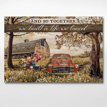 Together We Built A Life We Love - Personalized Couple Mouse Poster