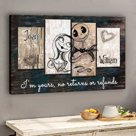 I'm Yours - Personalized Couple Nightmare Canvas And Poster