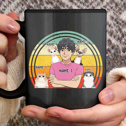 Pround Papa Of A Cat - Personalized Father's Day Mug