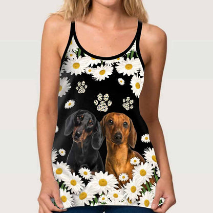 Lovely Dachshund Cross Tank Top