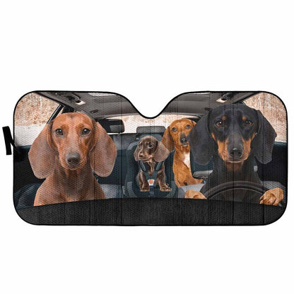 Cute Dachshund Car Sunshade 062021