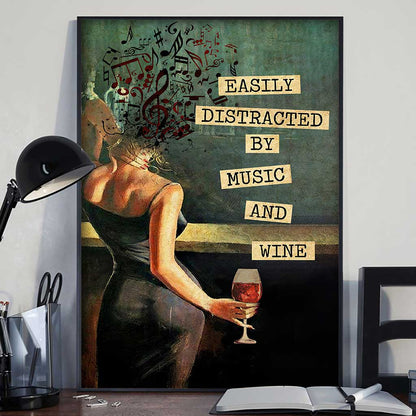 Easily Distracted  - Wine Poster 062021