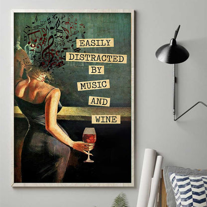 Easily Distracted  - Wine Poster 062021