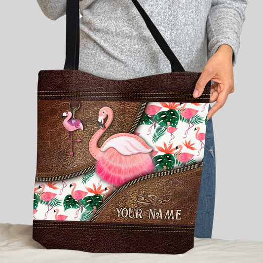 Love Flamingos Personalized  Tote Bag