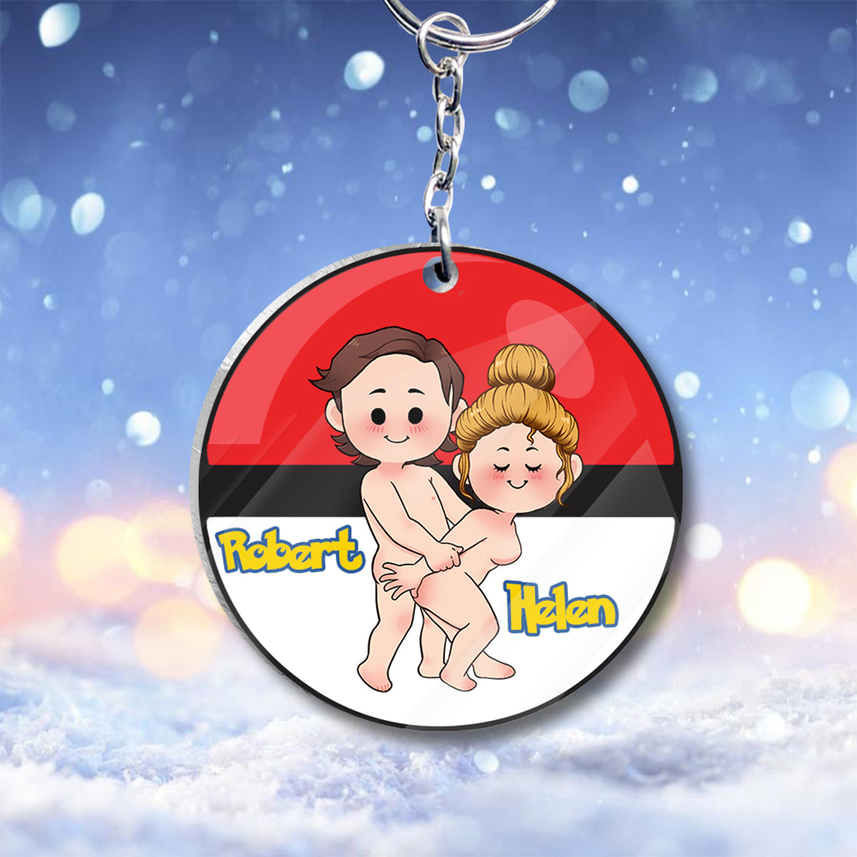 I Love You - Personalized Monster Trainer Transparent Keychain