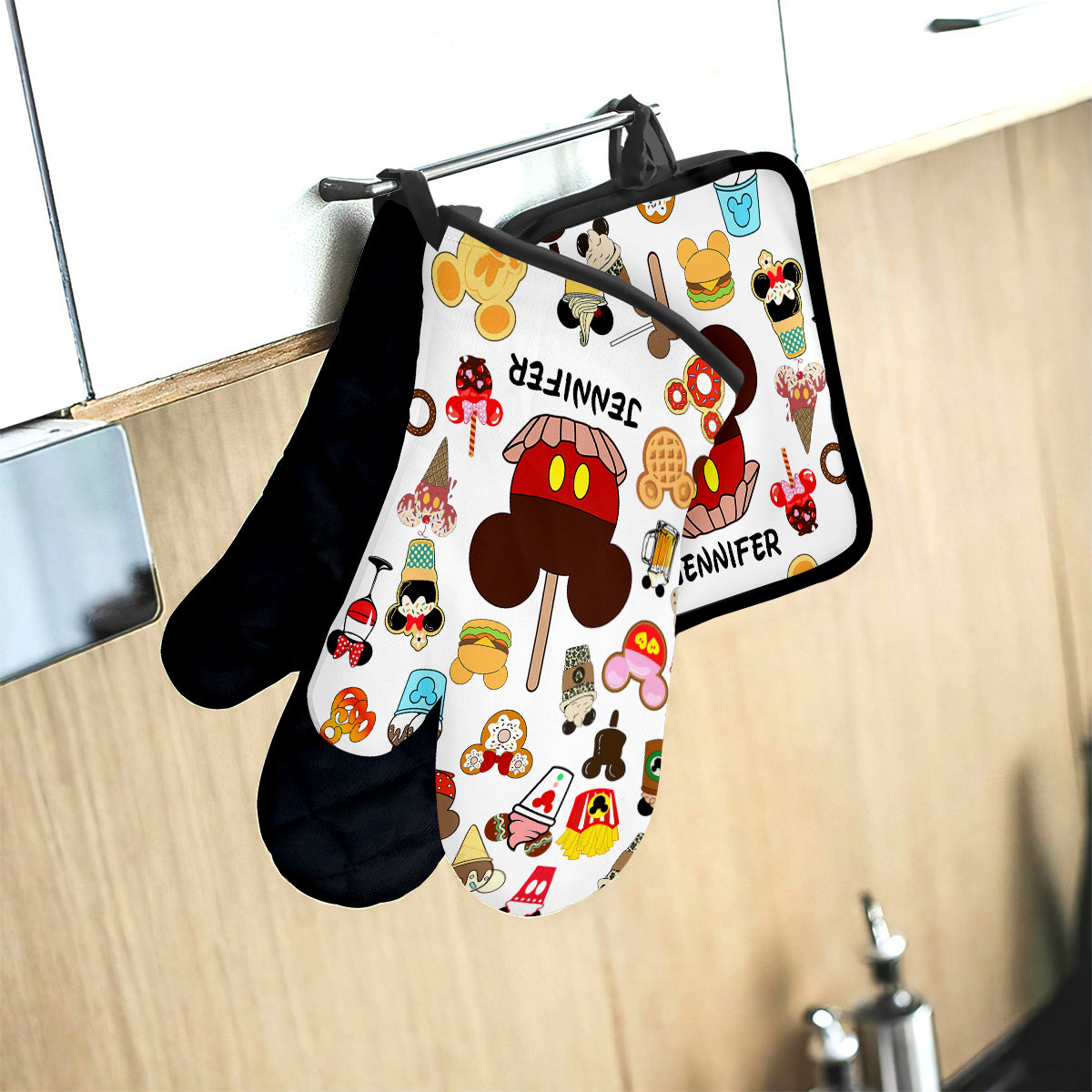 Magical Kitchen - Personalized Baking Oven Mitts & Pot Holder Set