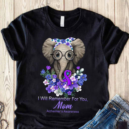 I Will Remember For You - Alzheimer Awareness Personalized T-shirt And Hoodie