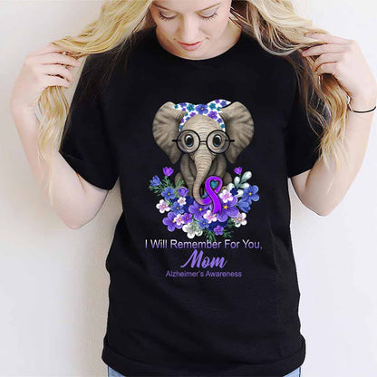 I Will Remember For You - Alzheimer Awareness Personalized T-shirt And Hoodie