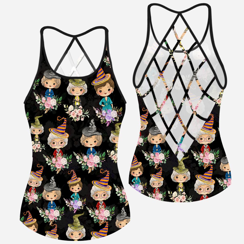 The Golden Girls Chibi Halloween - Cross Tank Top