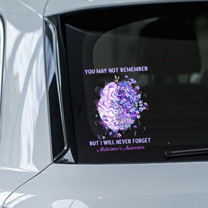 You May Not Remember Forget-me-not - Alzheimer Awareness Decal Full