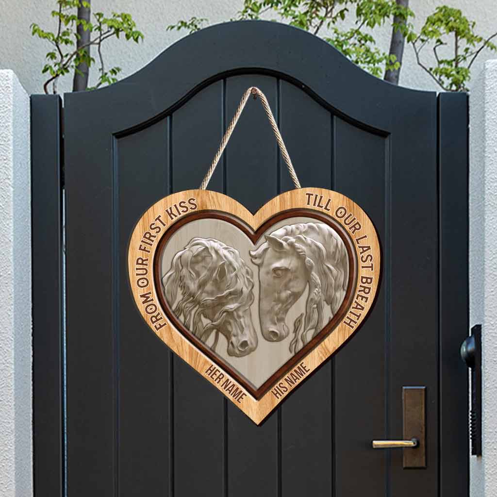 From Our First Kiss - Personalized Horse Wood Sign