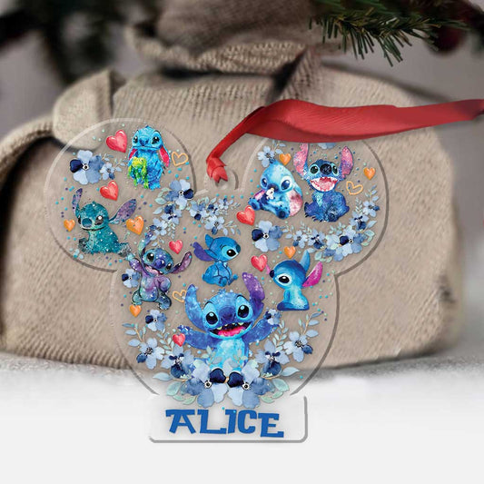 Ohana Means Family - Personalized Christmas Transparent Ornament