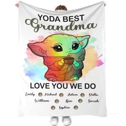 Best Grandma - Personalized The Force Blanket