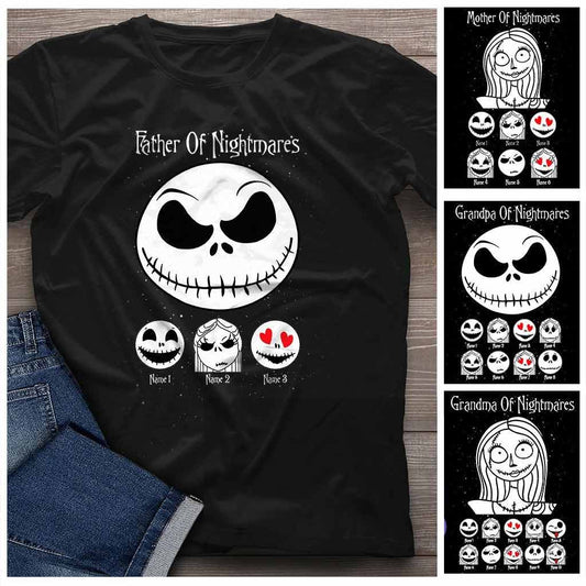 Father/Mother/Grandpa/Grandma Of Nightmares Customized T-shirt and Hoodie