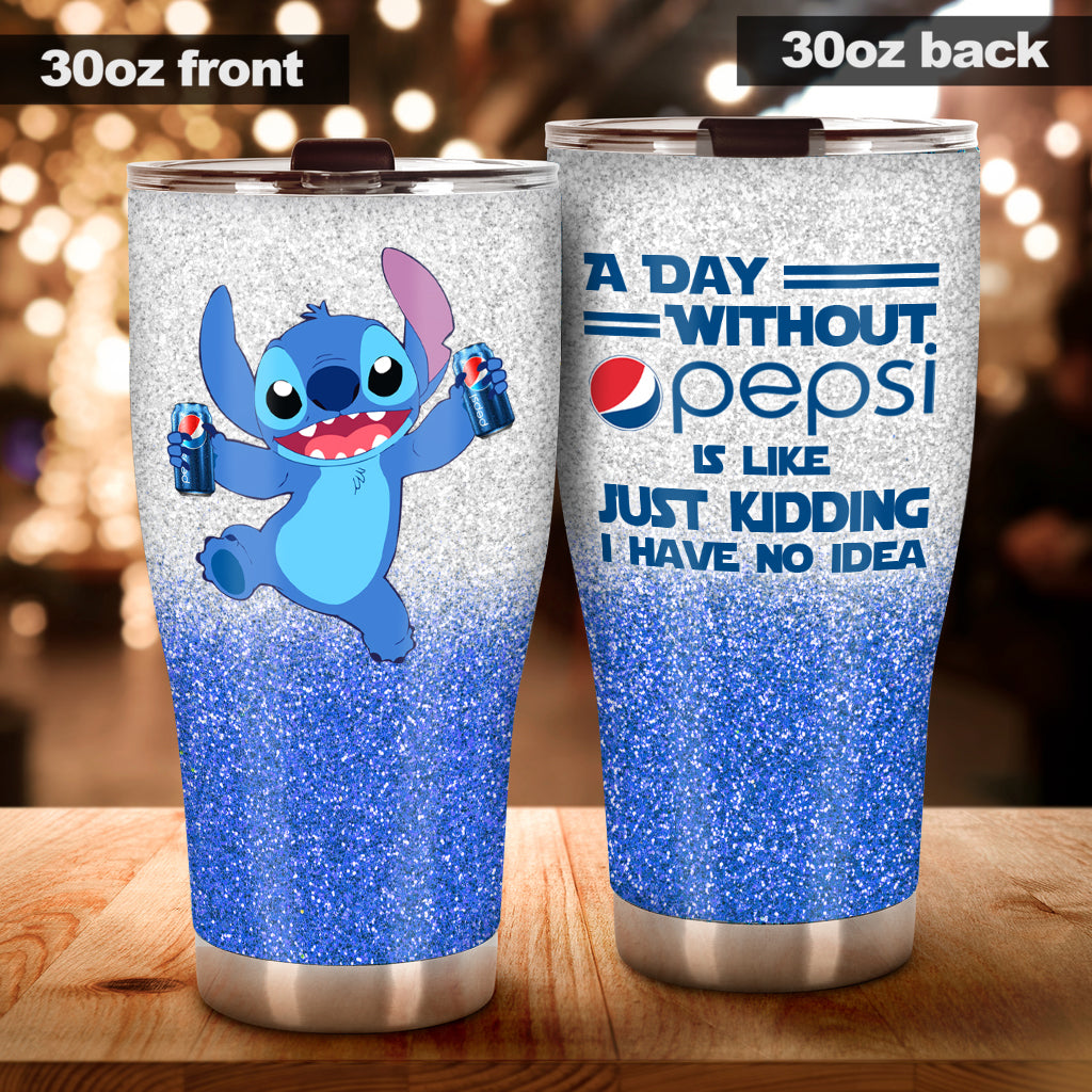 A Day Without Soft Drink Blue Soft Drink Tumbler