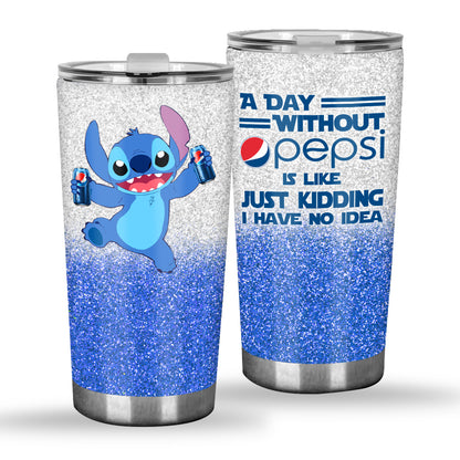 A Day Without Soft Drink Blue Soft Drink Tumbler