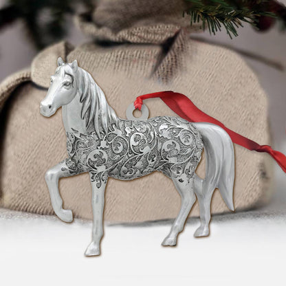 Beautiful Horse - Christmas Horse Ornament With 3D Pattern Print (Printed On Both Sides)