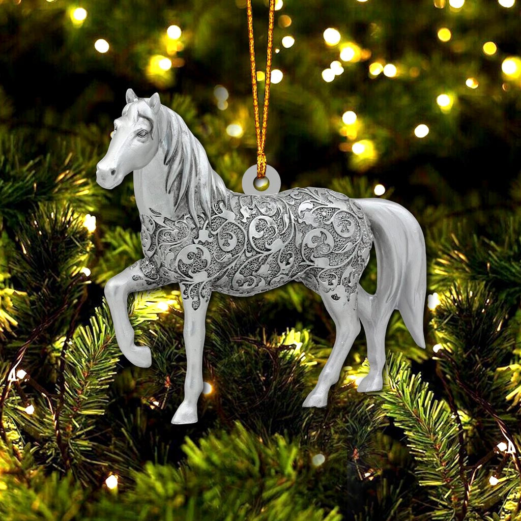 Beautiful Horse - Christmas Horse Ornament With 3D Pattern Print (Printed On Both Sides)