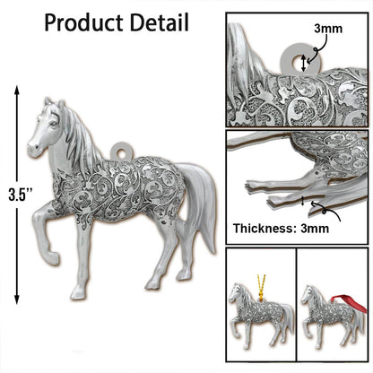 Beautiful Horse - Christmas Horse Ornament With 3D Pattern Print (Printed On Both Sides)