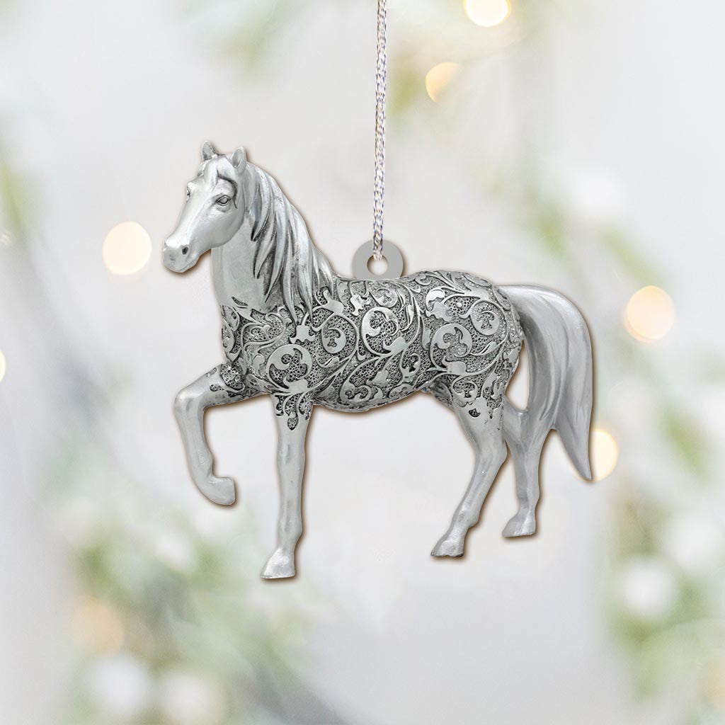 Beautiful Horse - Christmas Horse Ornament With 3D Pattern Print (Printed On Both Sides)