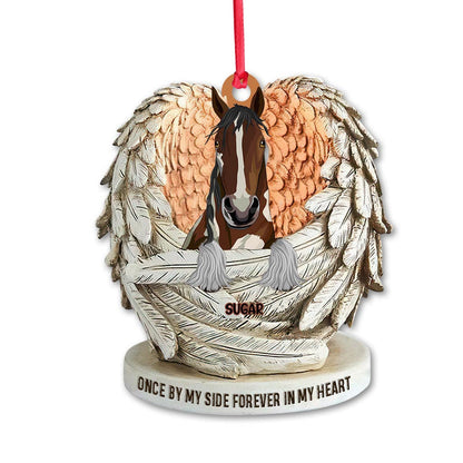 Forever In Our Hearts - Personalized Christmas Horse Ornament (Printed On Both Sides)