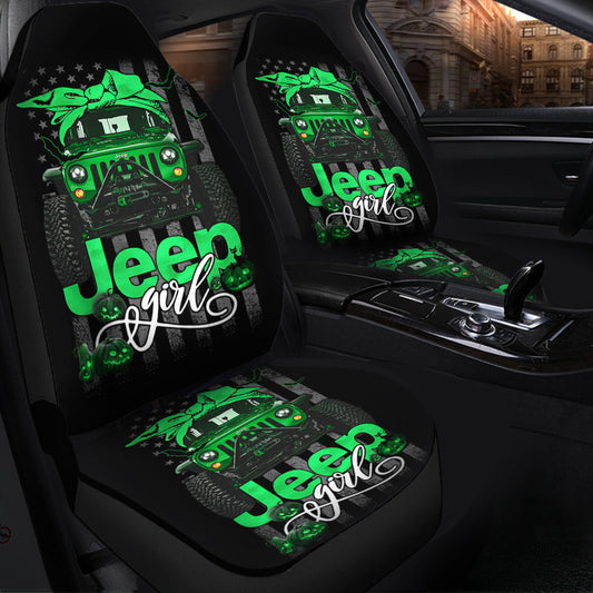 American Flag Green Girl Car Seat covers 0523