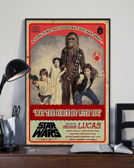 May The Force The Force Canvas And Poster