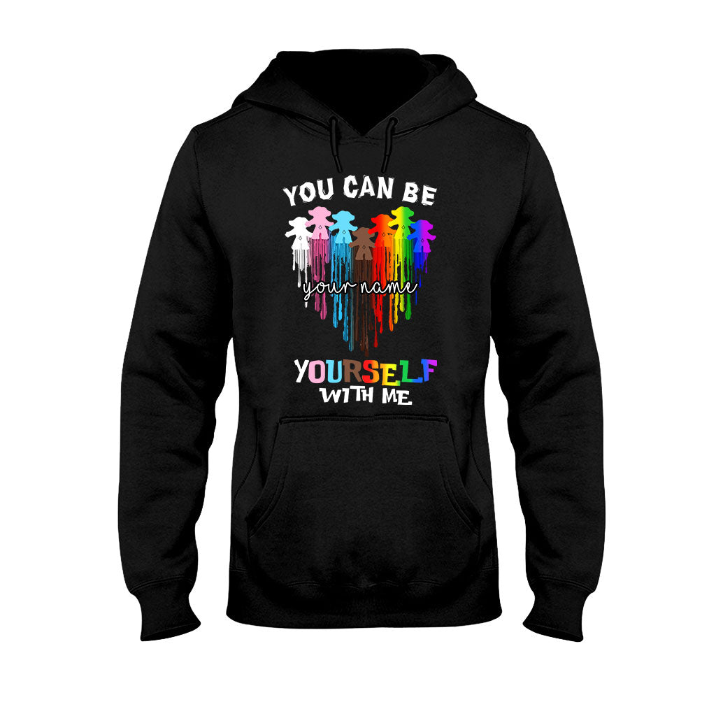You Can Be Yourself With Me - Personalized LGBT Support T-shirt and Hoodie