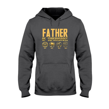 Father Of Superheroes - Personalized Father's Day T-shirt and Hoodie