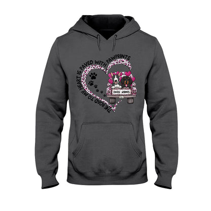 The Road To My Heart Is Paved With Dog Pawprints - Personalized T-shirt and Hoodie