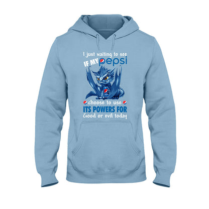 Just Waiting To See - Personalized Blue Soft Drink T-shirt and Hoodie