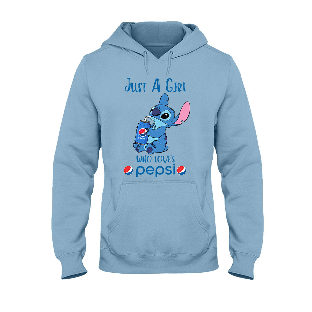 Just A Girl Who Loves - Blue Soft Drink T-shirt and Hoodie