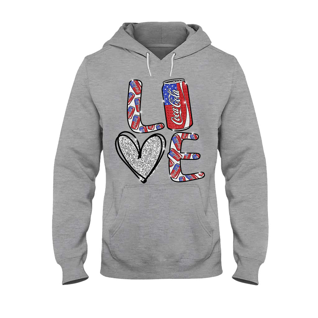 Love Summer Patriotic Carbonated Drink T-shirt and Hoodie