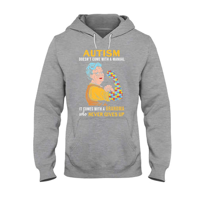 Never Give Up Autism Awareness T-shirt and Hoodie 112021