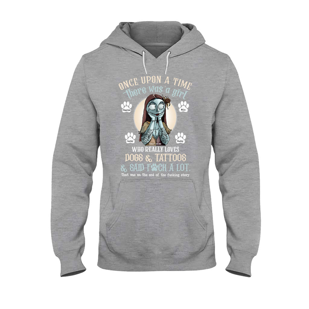 A Girl Who Really Loves Dog Tattoo - Personalized T-shirt and Hoodie