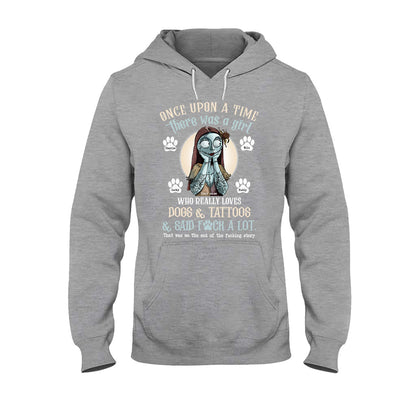 A Girl Who Really Loves Dog Tattoo - Personalized T-shirt and Hoodie