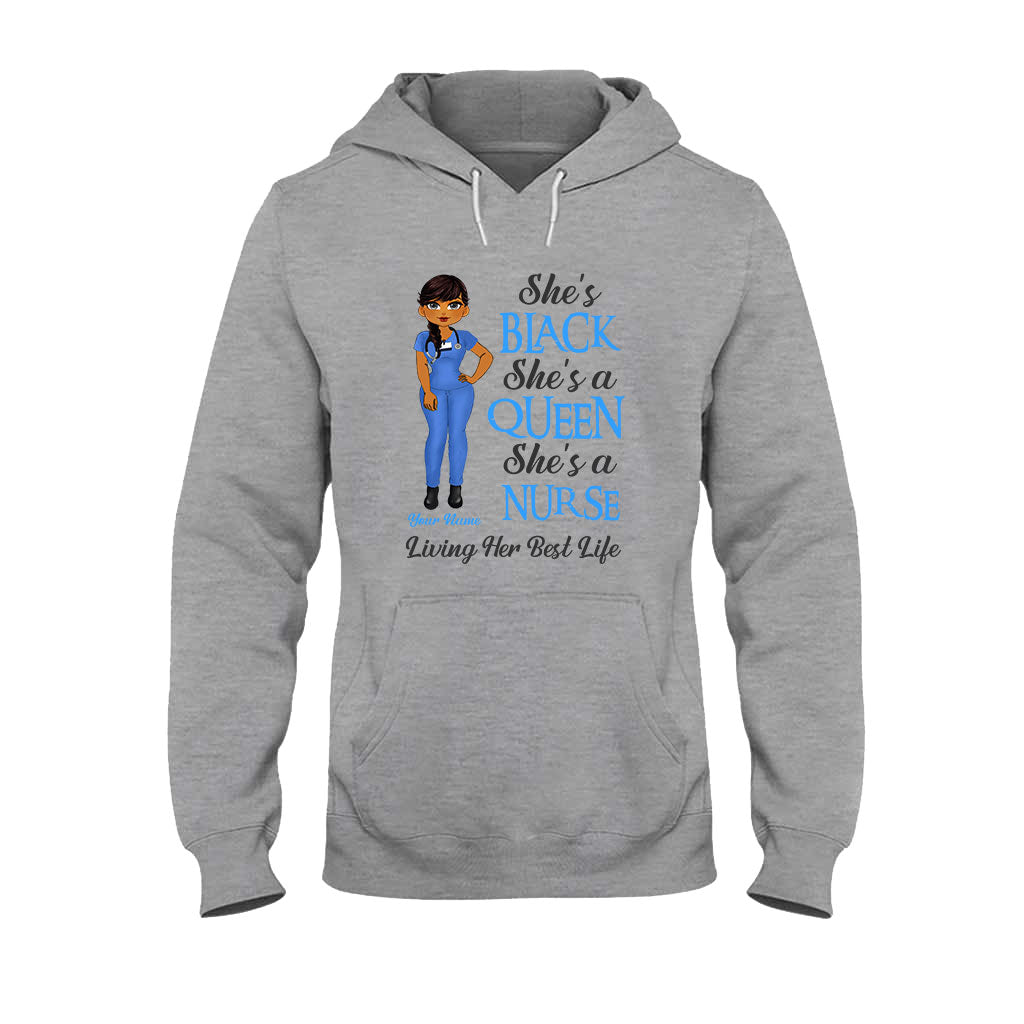 Black Nurse - Personalized Nurse T-shirt and Hoodie