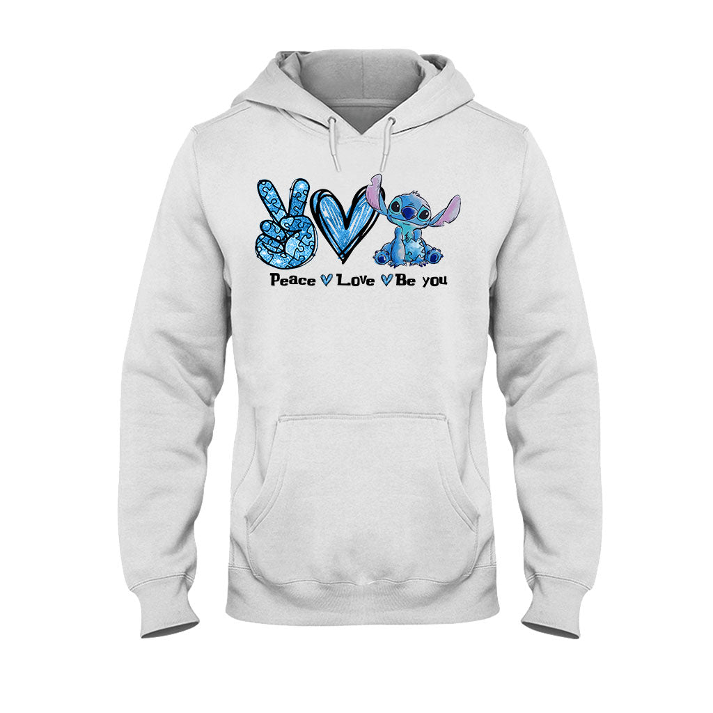 Peace Love Be You - Autism Awareness T-shirt and Hoodie