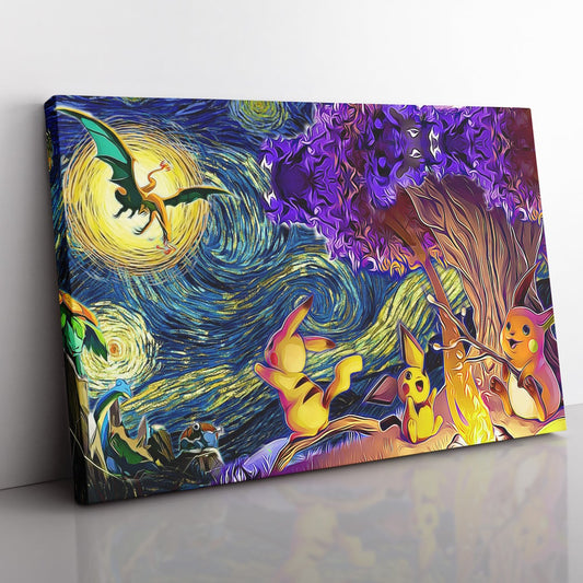 Starry Night Monster Trainer Canvas and Poster 0823