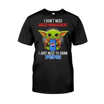 I Don't Need Anger Management Blue Soft Drink T-shirt and Hoodie