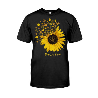 Choose Kind Sunflower - ASL T-shirt and Hoodie 112021