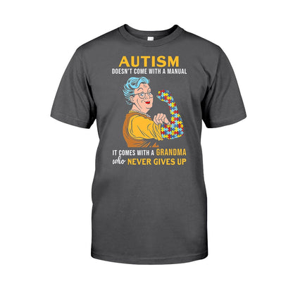 Never Give Up Autism Awareness T-shirt and Hoodie 112021