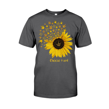 Choose Kind Sunflower - ASL T-shirt and Hoodie 112021