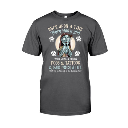 A Girl Who Really Loves Dog Tattoo - Personalized T-shirt and Hoodie