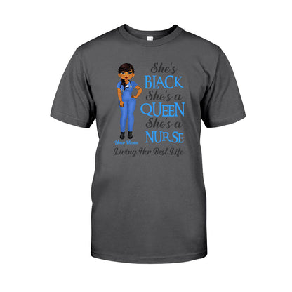 Black Nurse - Personalized Nurse T-shirt and Hoodie