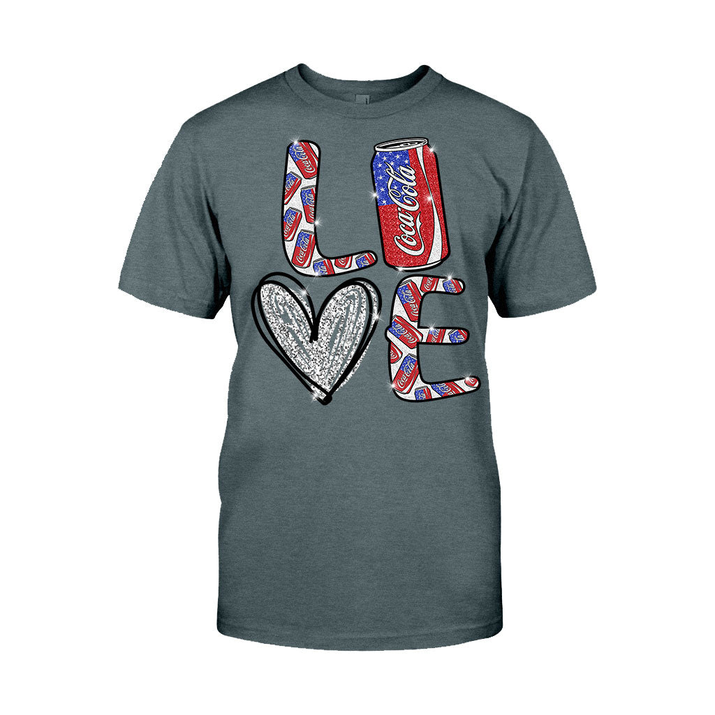 Love Summer Patriotic Carbonated Drink T-shirt and Hoodie