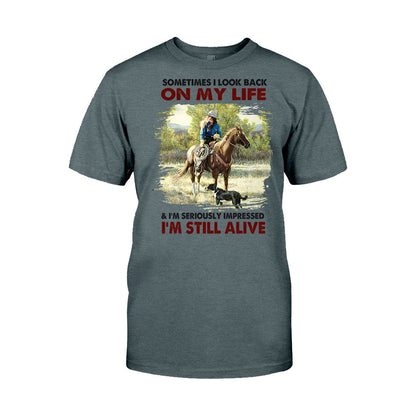 Sometimes I Look Back - Horse T-shirt and Hoodie