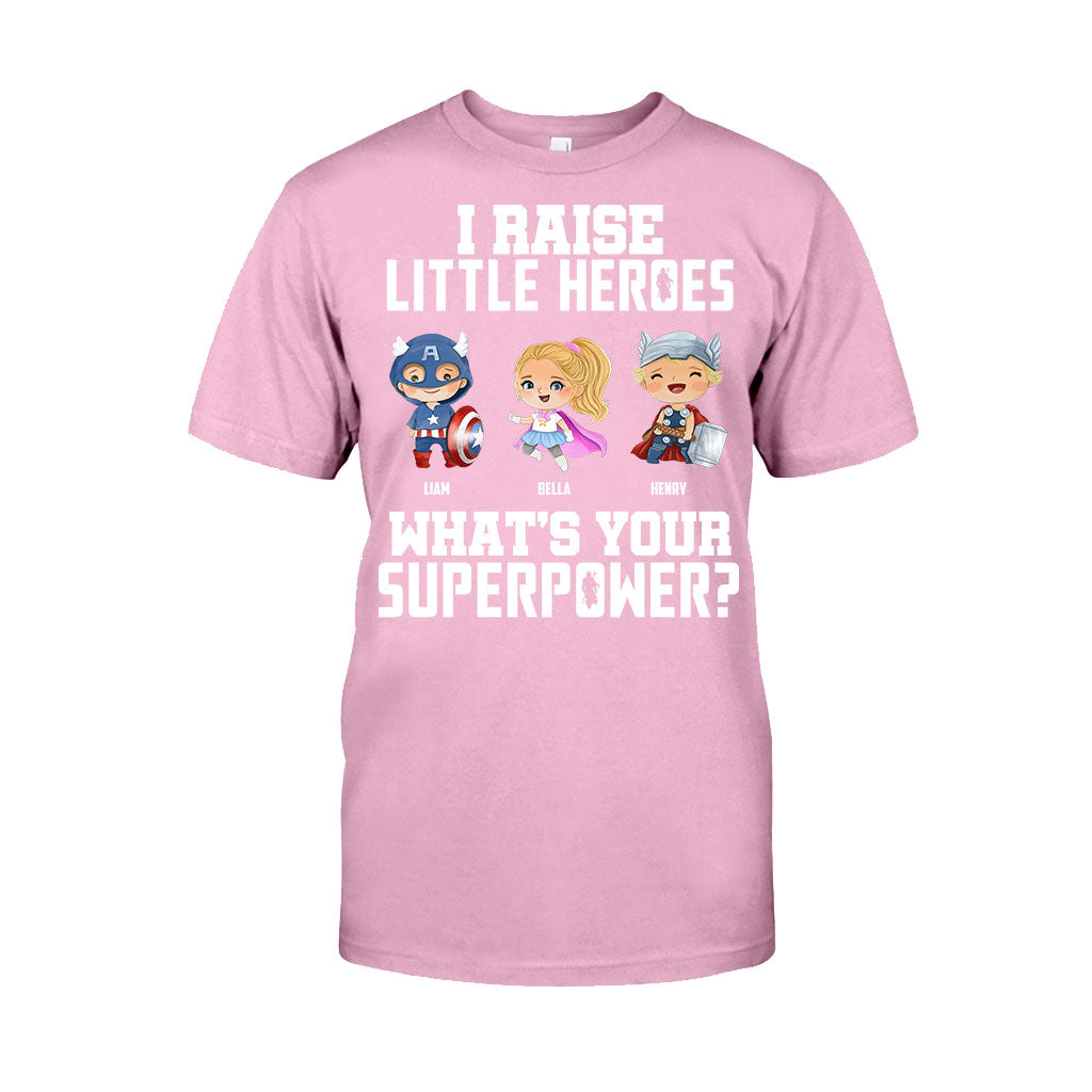 I Raise Little Heroes - Personalized Father T-shirt and Hoodie